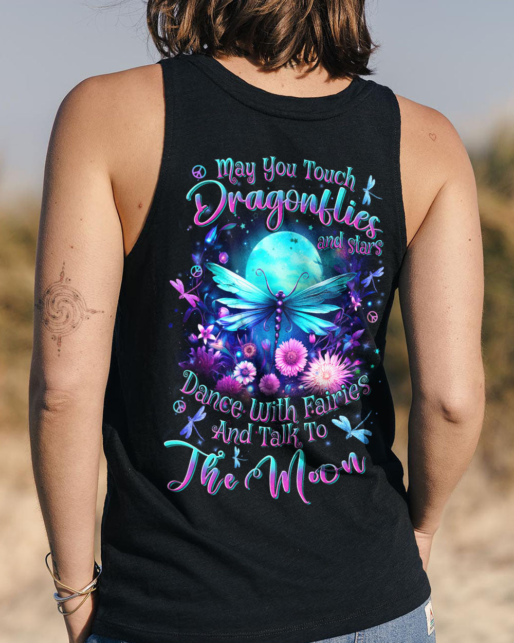 MAY YOU TOUCH DRAGONFLIES AND STARS ALL OVER PRINT - YHHN0801243