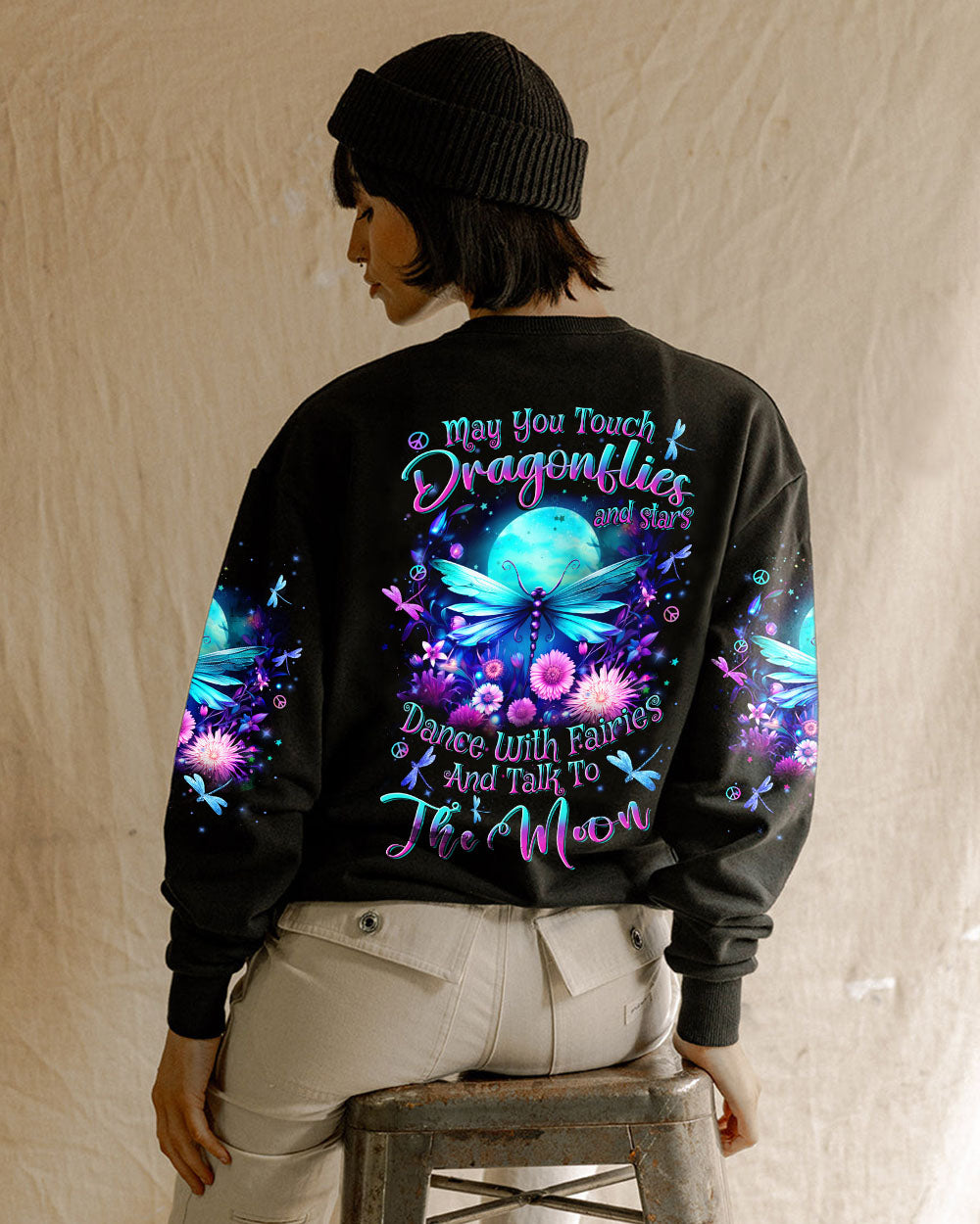 MAY YOU TOUCH DRAGONFLIES AND STARS ALL OVER PRINT - YHHN0801243
