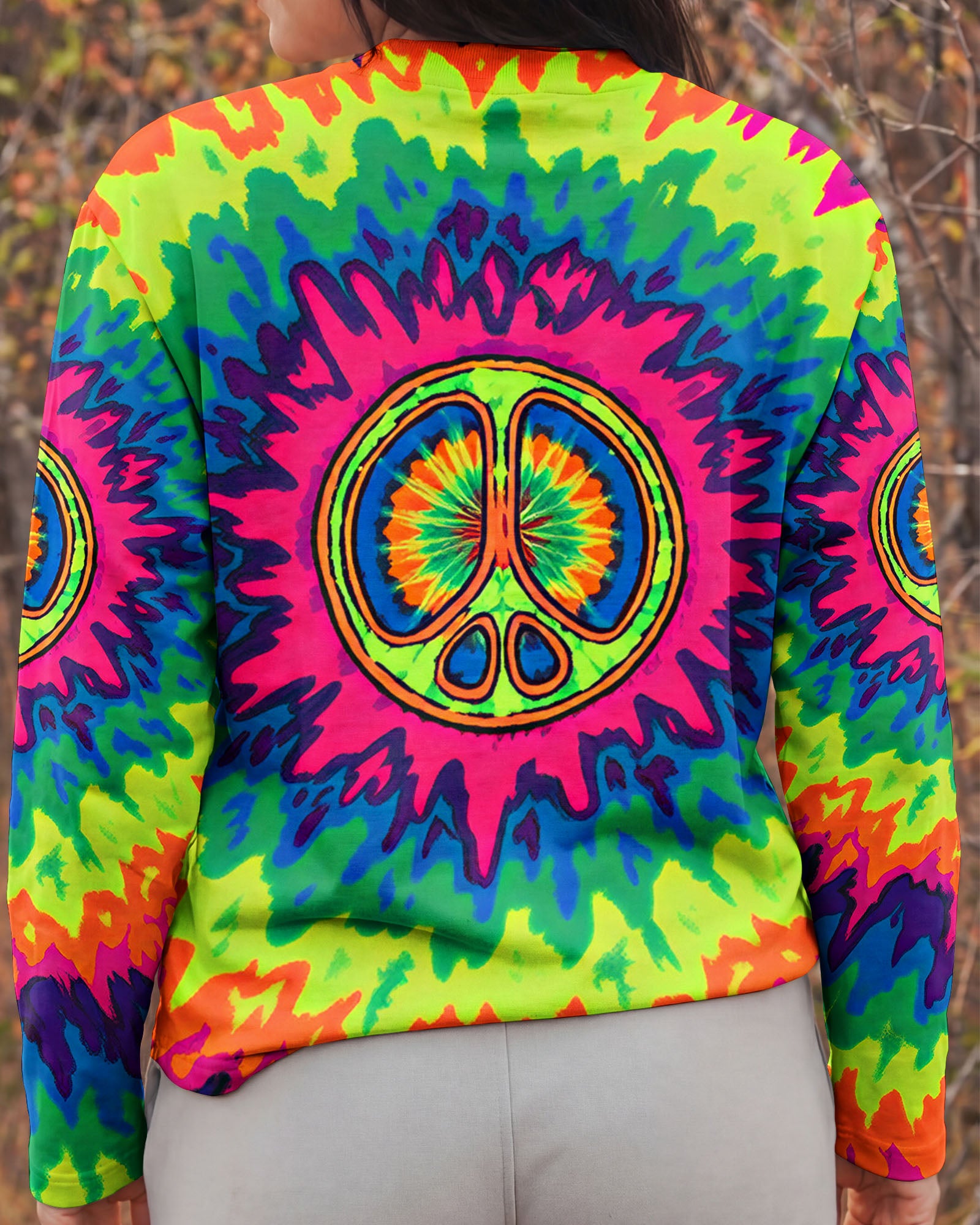 NEON TRIPPY PEACE ALL OVER PRINT - YHHN0801262