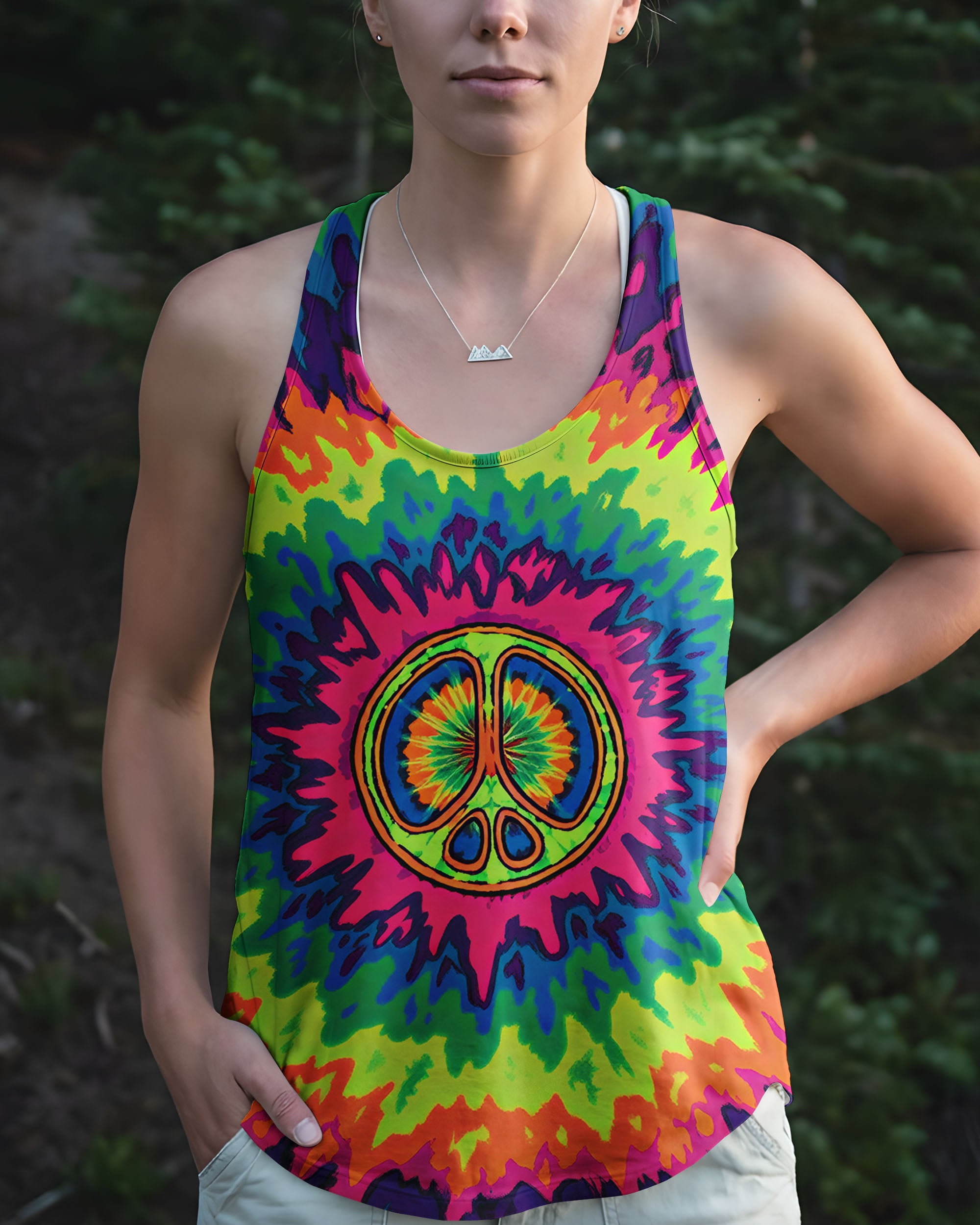 NEON TRIPPY PEACE ALL OVER PRINT - YHHN0801262