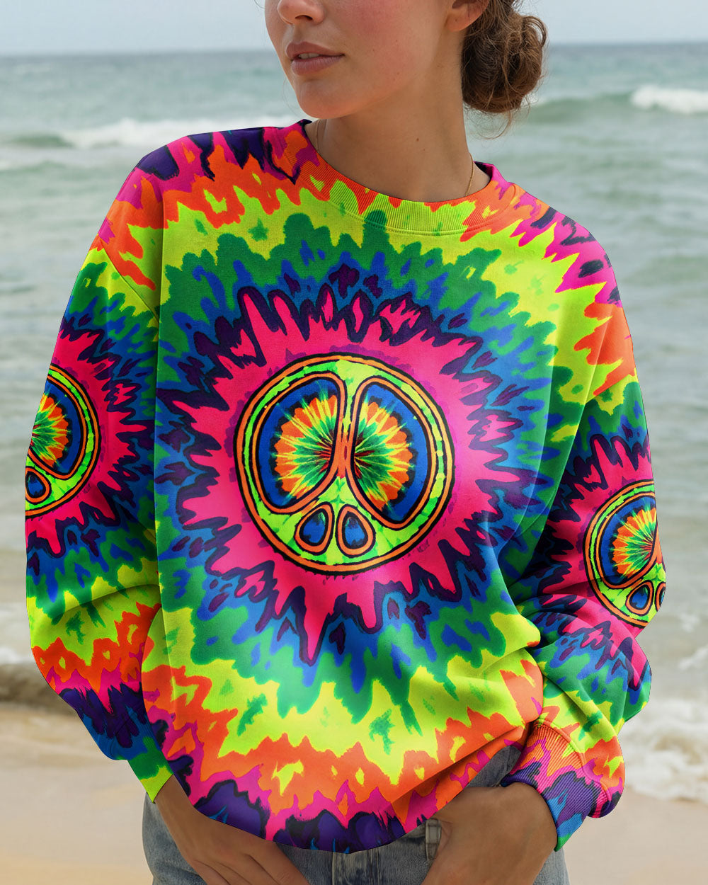 NEON TRIPPY PEACE ALL OVER PRINT - YHHN0801262