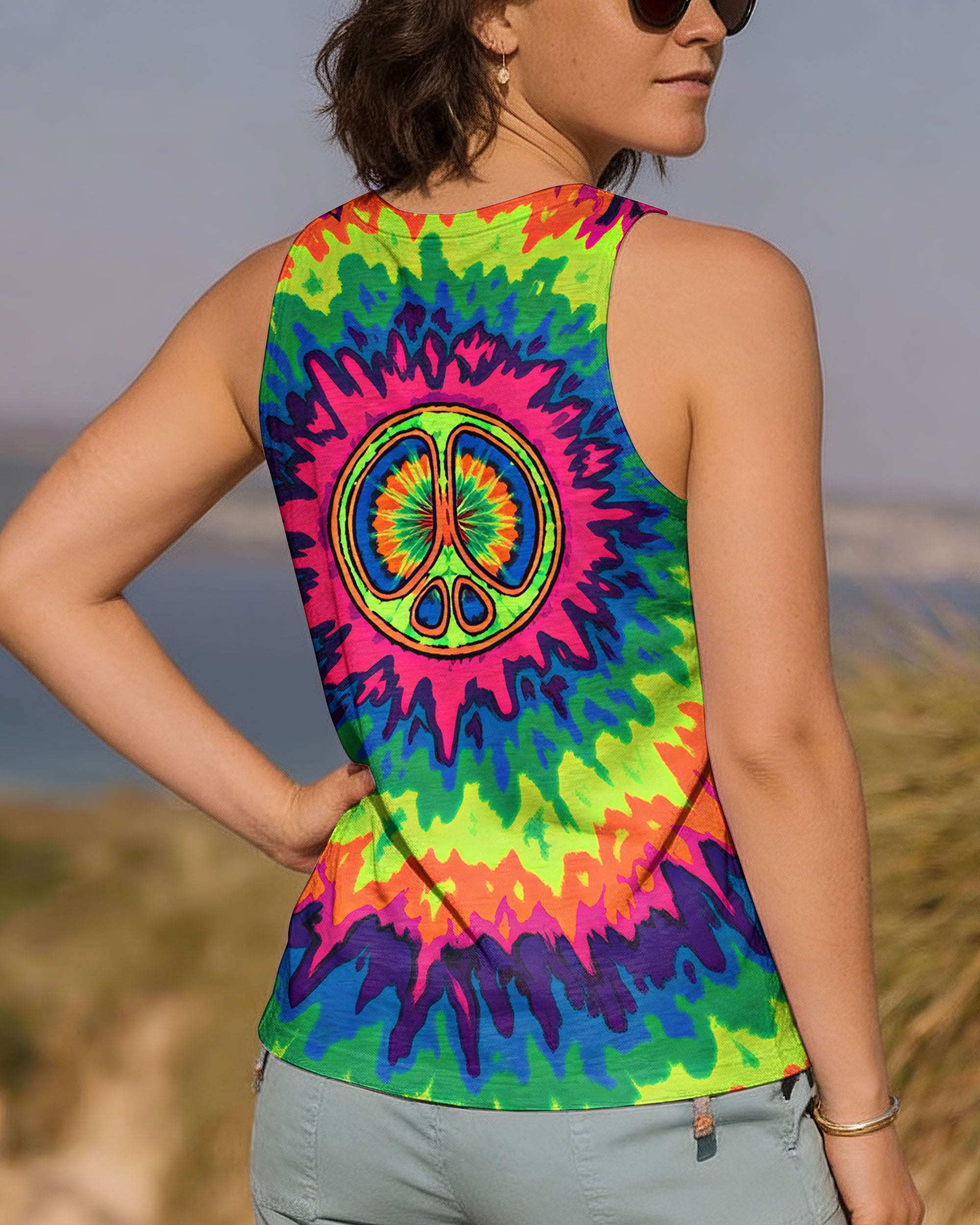 NEON TRIPPY PEACE ALL OVER PRINT - YHHN0801262