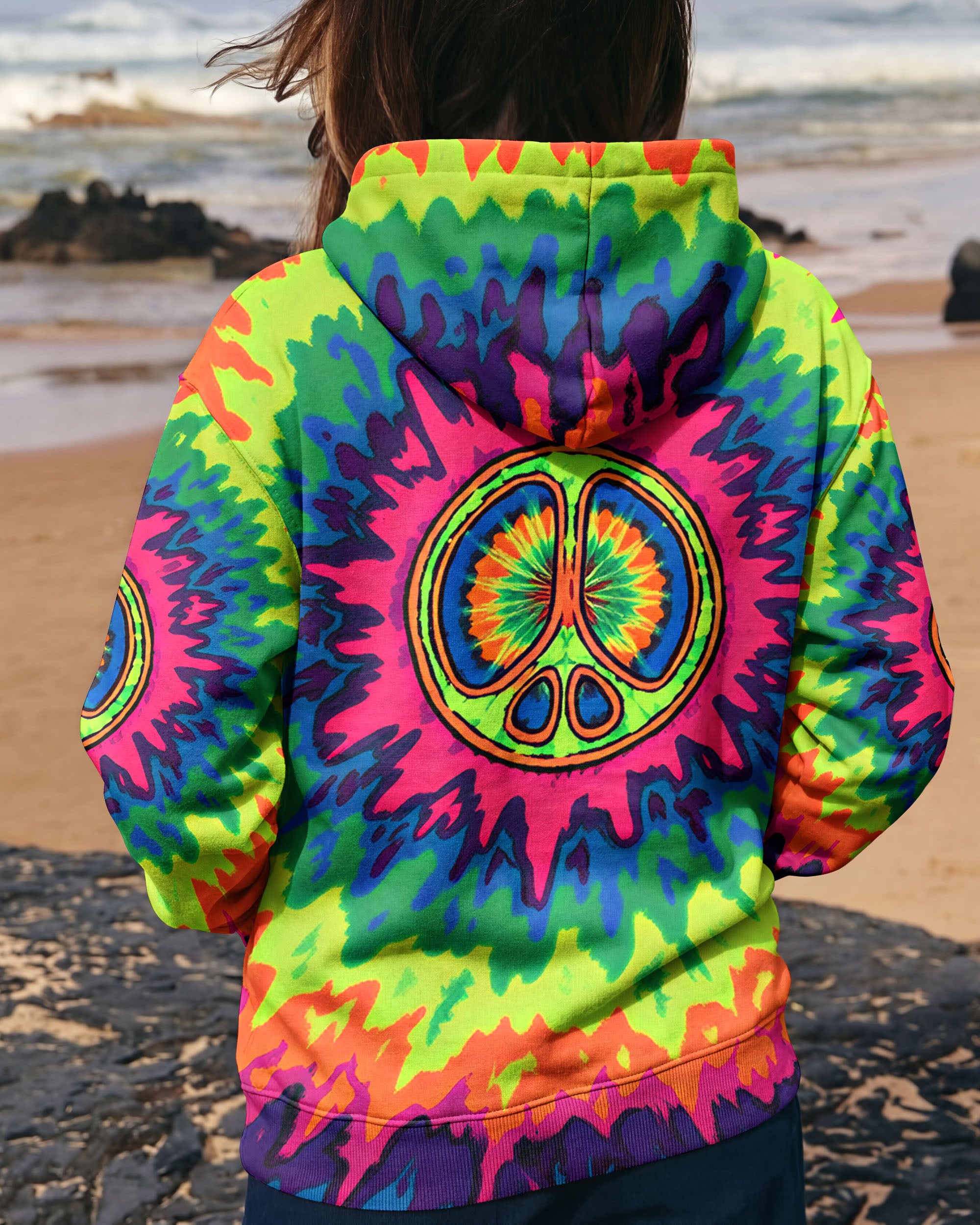 NEON TRIPPY PEACE ALL OVER PRINT - YHHN0801262