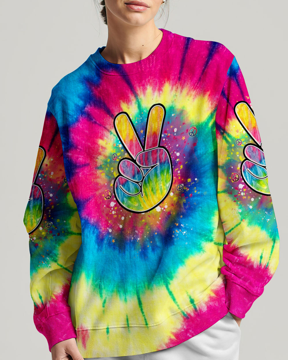 PEACE OUT TIE DYE ALL OVER PRINT - YHHN1306243