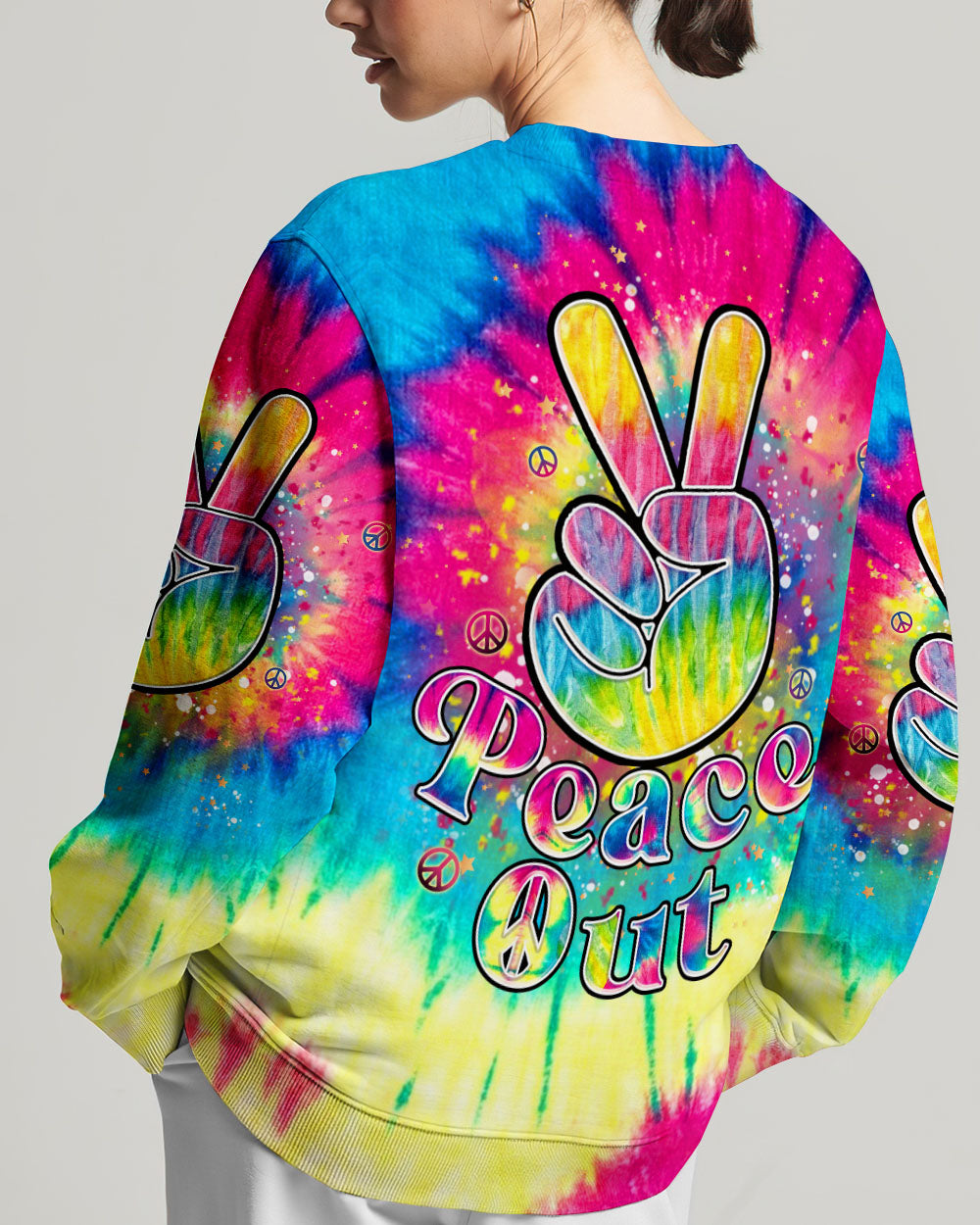 PEACE OUT TIE DYE ALL OVER PRINT - YHHN1306243