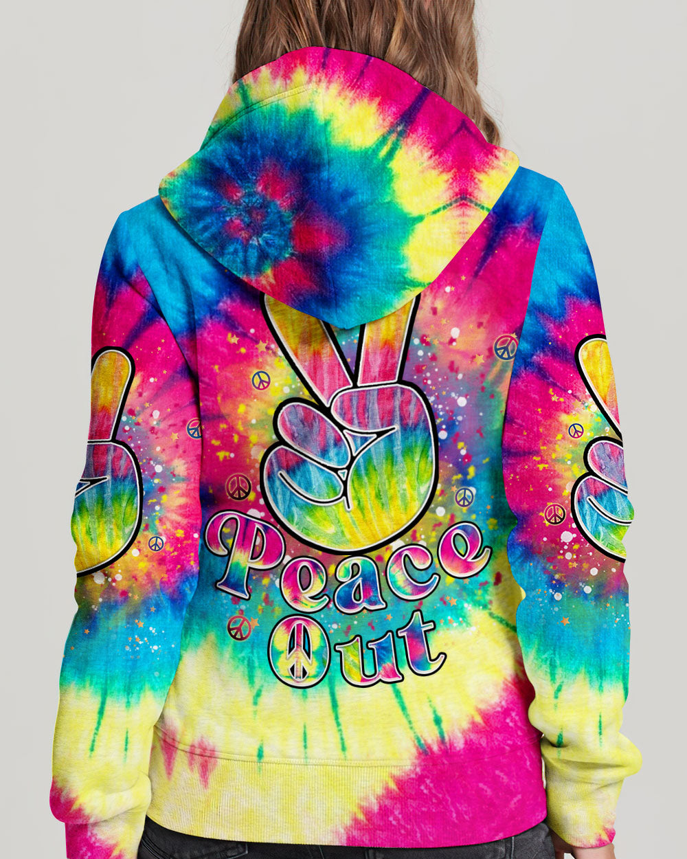 PEACE OUT TIE DYE ALL OVER PRINT - YHHN1306243