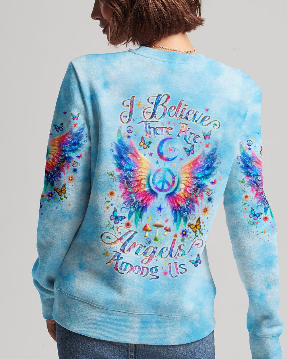 I BELIEVE THERE ARE ANGELS AMONG US WINGS ALL OVER PRINT - YHHN1504242