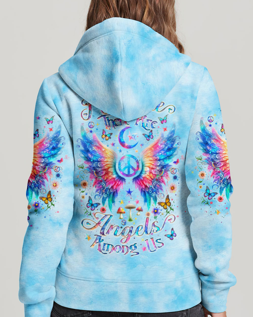 I BELIEVE THERE ARE ANGELS AMONG US WINGS ALL OVER PRINT - YHHN1504242