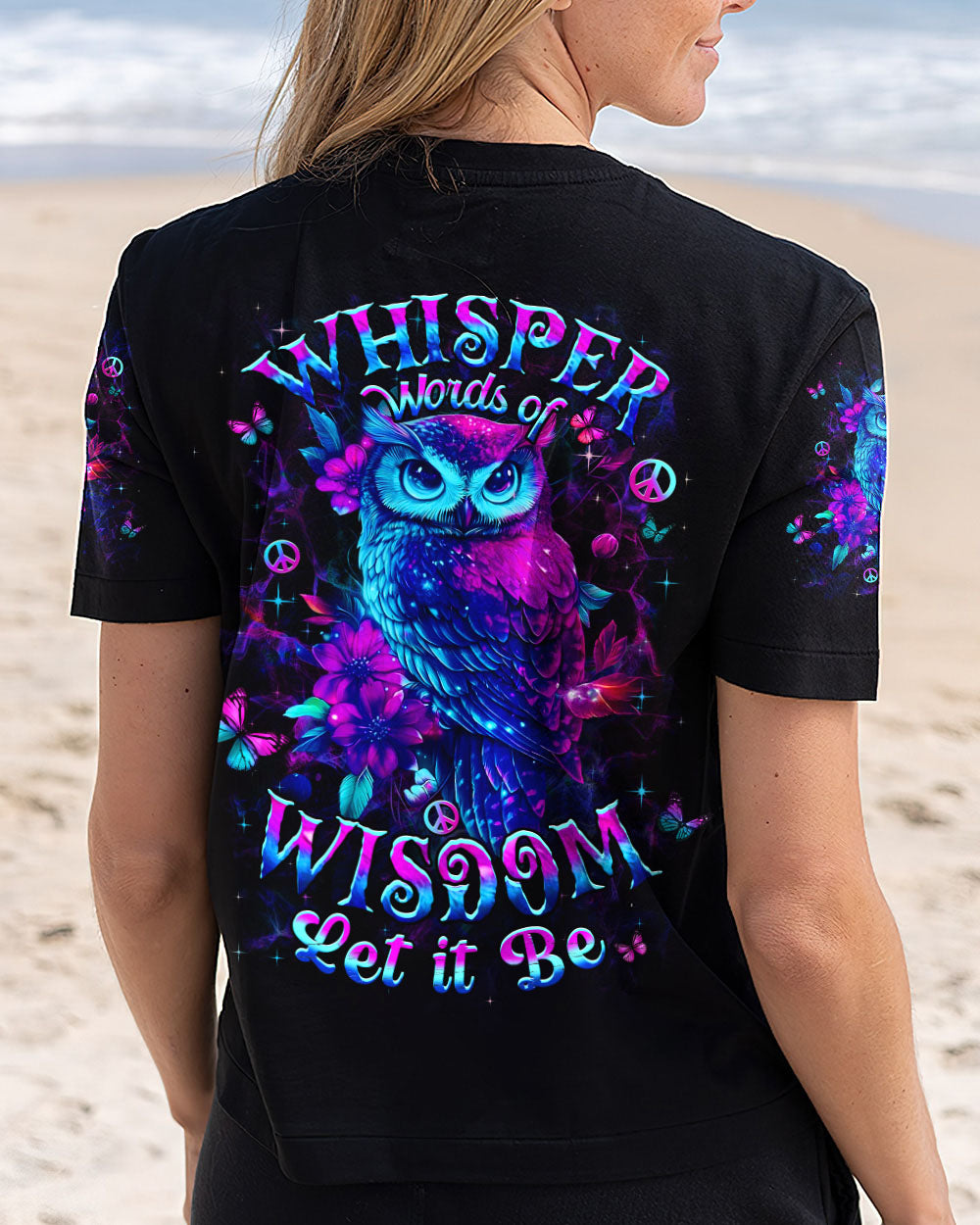WHISPER WORDS OF WISDOM LET IT BE OWL ALL OVER PRINT - YHHN1609251
