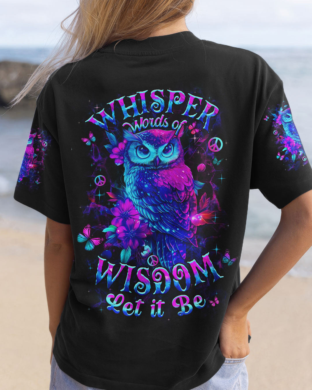 WHISPER WORDS OF WISDOM LET IT BE OWL ALL OVER PRINT - YHHN1609251