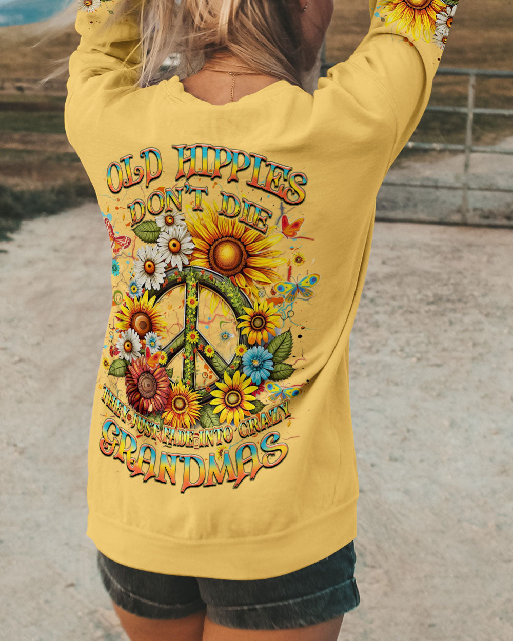 OLD HIPPIES SUNFLOWER ALL OVER PRINT - YHHN1812243