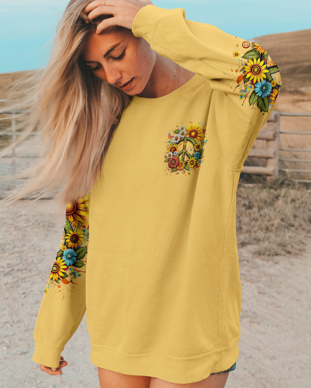 OLD HIPPIES SUNFLOWER ALL OVER PRINT - YHHN1812243