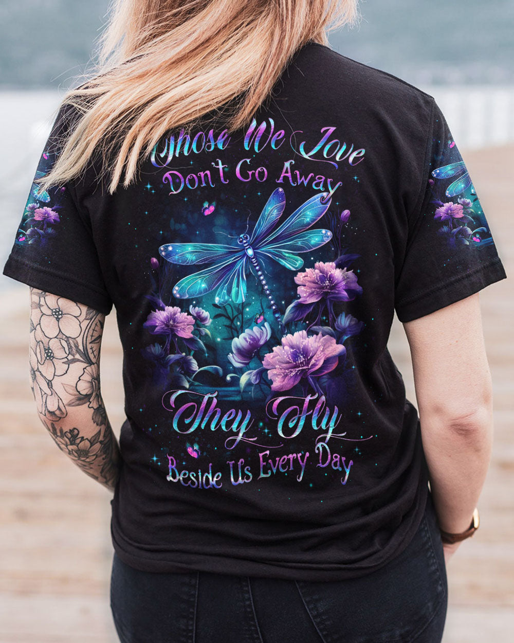 THOSE WE LOVE DON'T GO AWAY DRAGONFLY ALL OVER PRINT - YHLH1210231