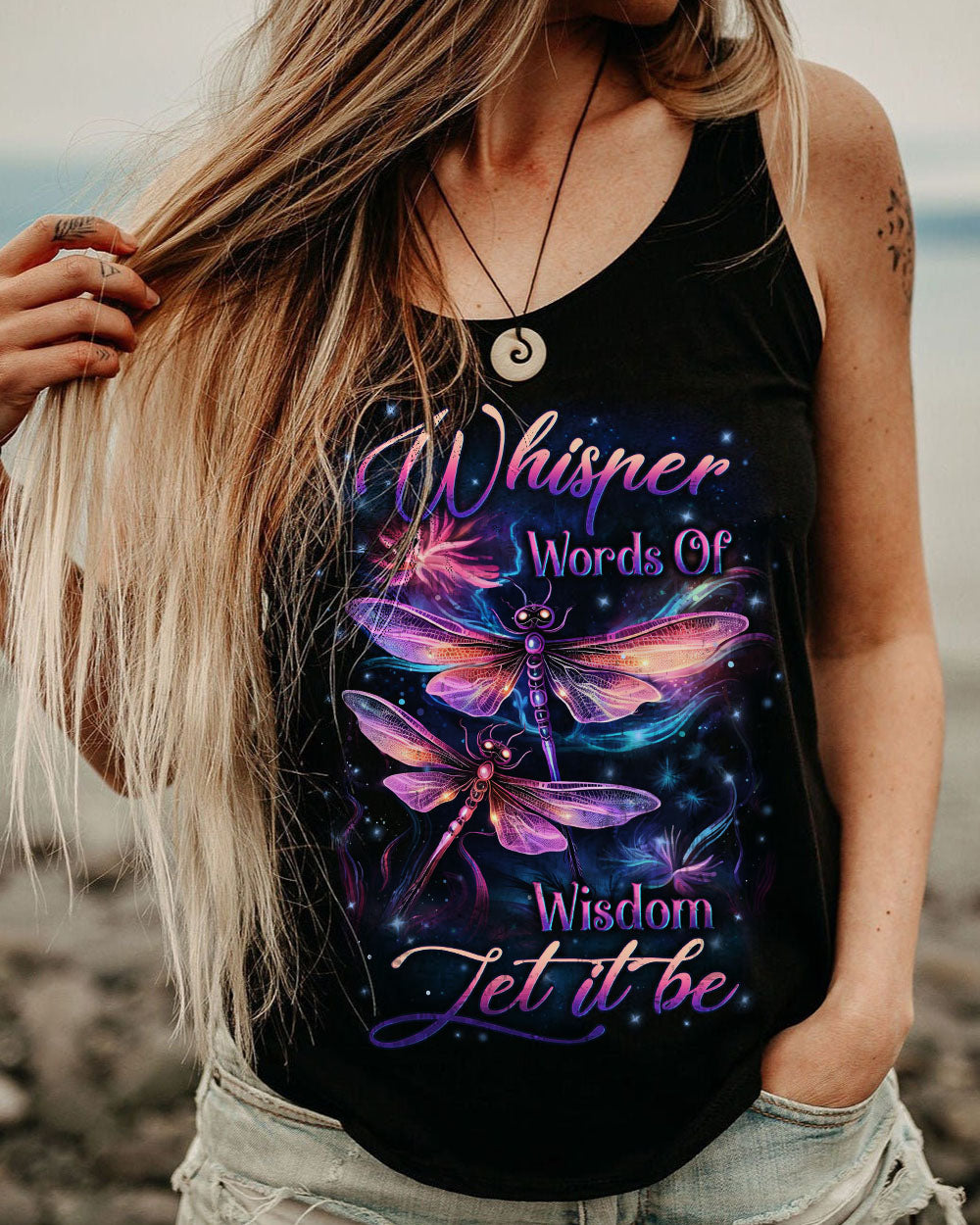 WHISPER WORDS OF WISDOM DRAGONFLY ALL OVER PRINT - YHLN0408233
