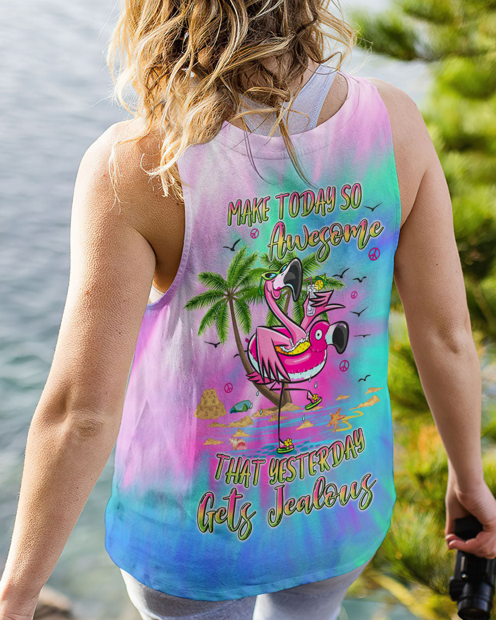 MAKE TODAY SO AWESOME FLAMINGO ALL OVER PRINT - YHLN0607232