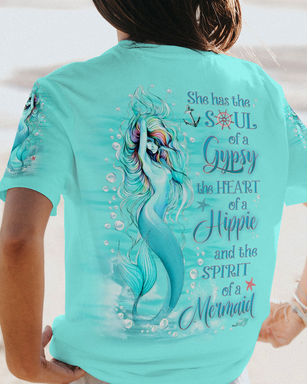 SHE HAS THE SOUL OF A GYPSY AND MERMAID ALL OVER PRINT - YHLN0709233