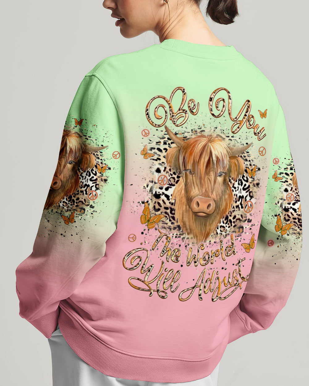 BE YOU THE WORLD WILL ADJUST ALL OVER PRINT - YHLN1010233