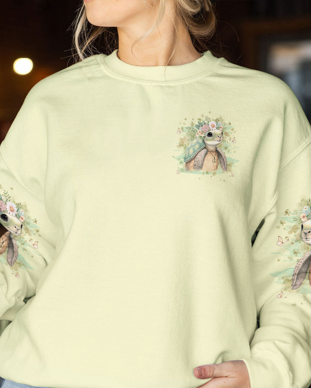 BE YOU THE WORLD WILL ADJUST TURLE ALL OVER PRINT - YHLN1310231