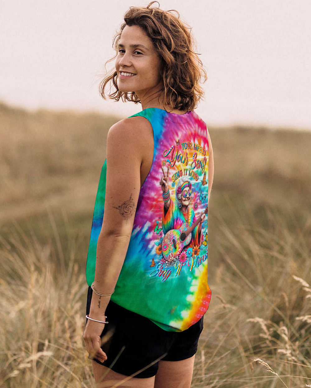 YOUR LIFE IS YOUR SONG OLD HIPPIE ALL OVER PRINT - YHLN2012241