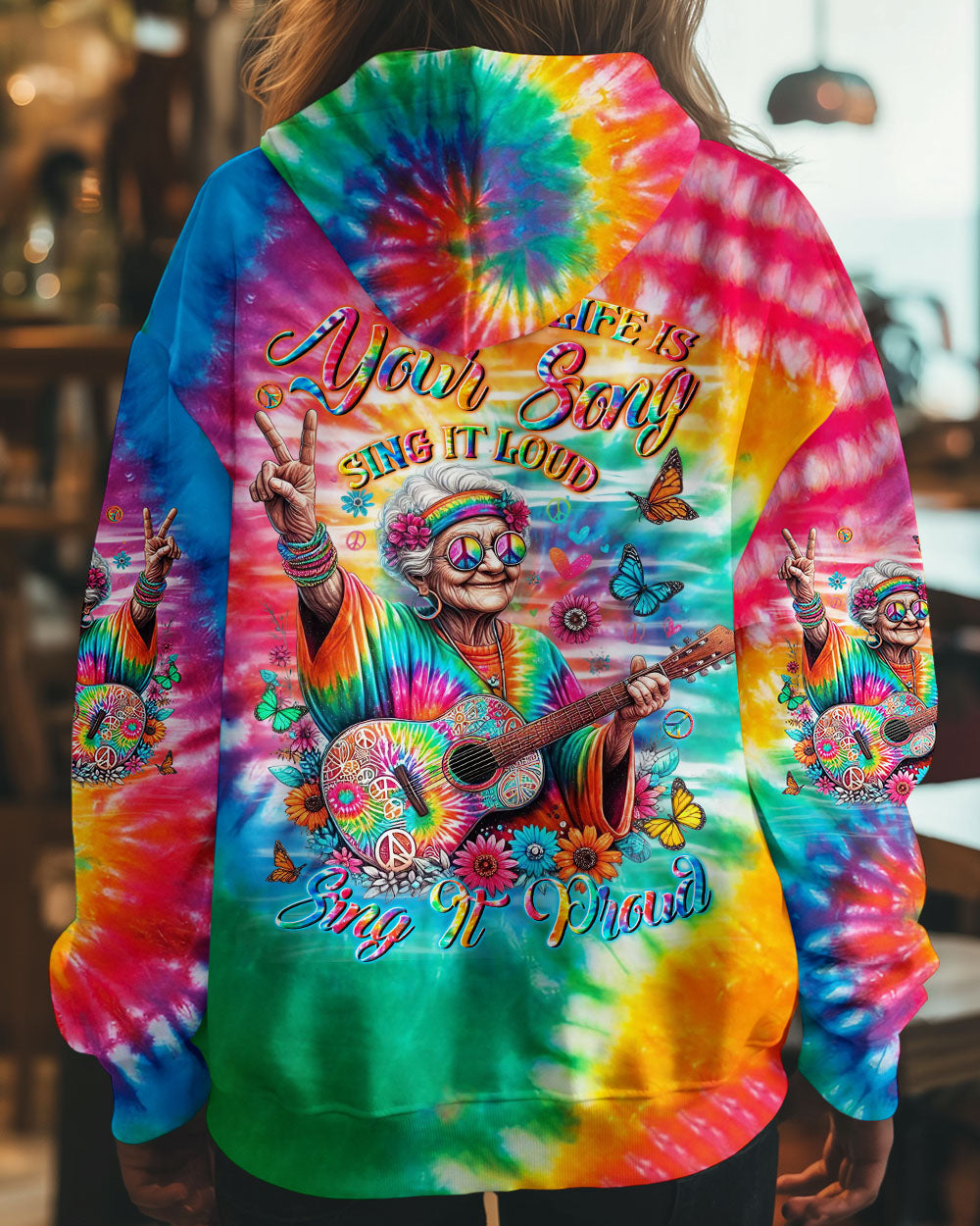 YOUR LIFE IS YOUR SONG OLD HIPPIE ALL OVER PRINT - YHLN2012241