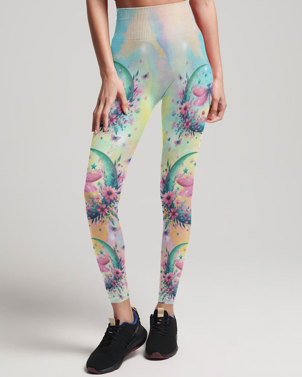 JUST BREATHE DRAGONFLY CRESCENT MOON ALL OVER PRINT - YHLN2411232