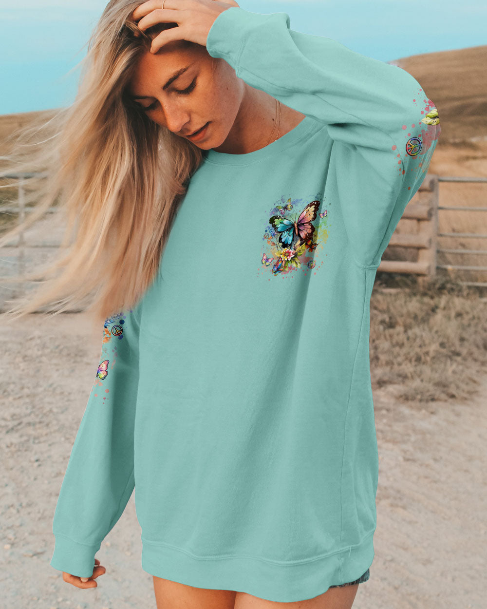 JUST BREATHE BUTTERFLY ALL OVER PRINT - YHLN2611244