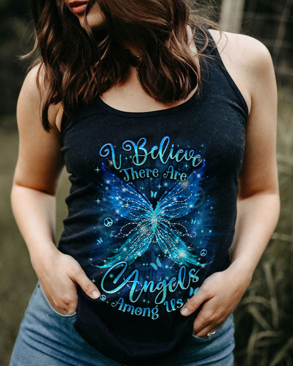 I BELIEVE THERE ARE ANGELS AMONG US WINGS ALL OVER PRINT - YHLN2612234