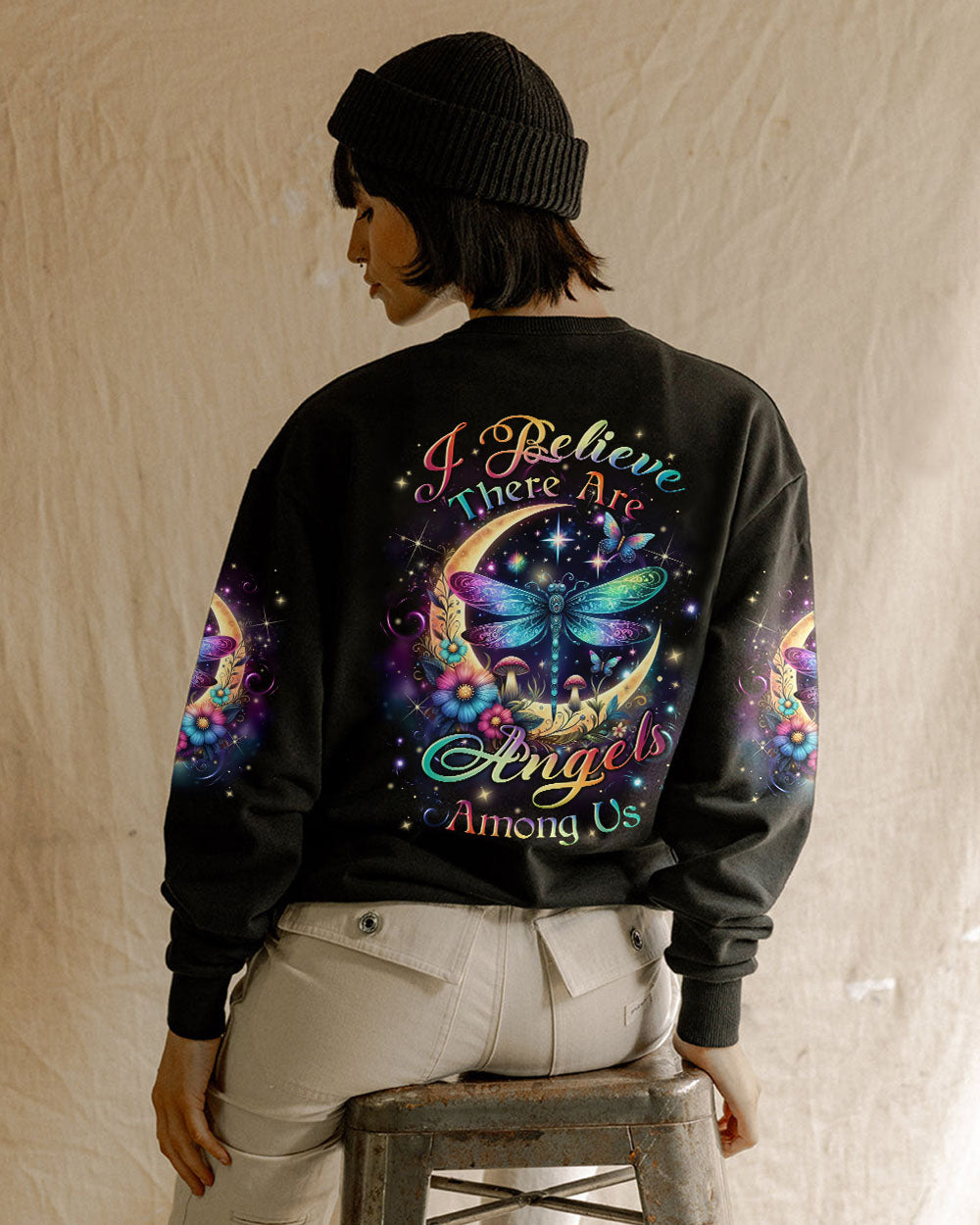 I BELIEVE THERE ARE ANGELS AMONG US DRAGONFLY ALL OVER PRINT - YHLN2903241