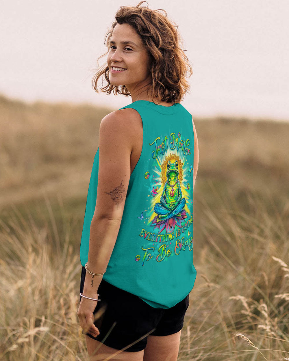 JUST BREATHE FROG ALL OVER PRINT - YHLT0104254