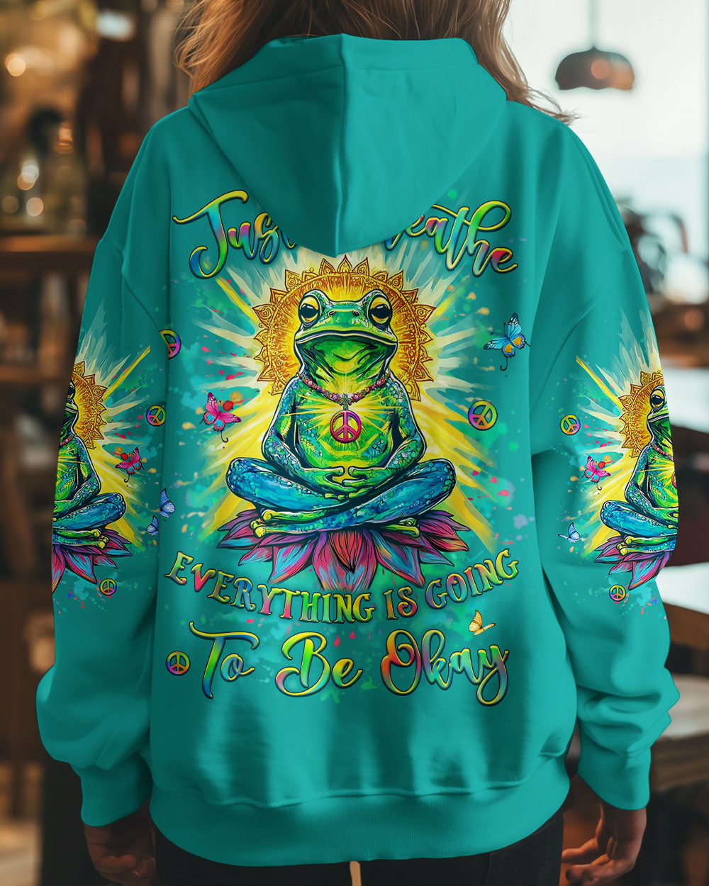JUST BREATHE FROG ALL OVER PRINT - YHLT0104254