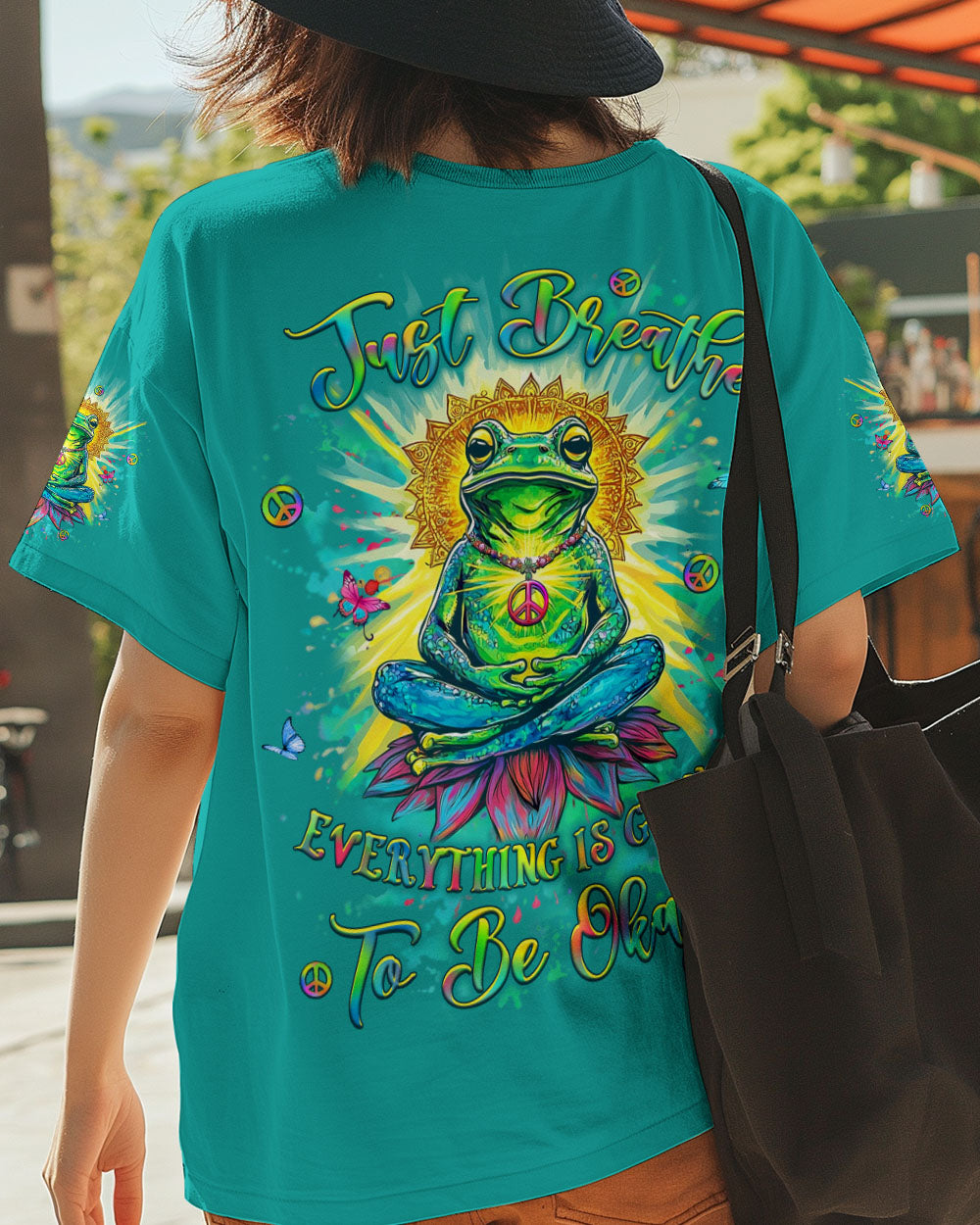 JUST BREATHE FROG ALL OVER PRINT - YHLT0104254