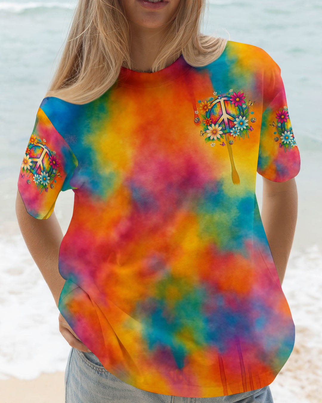 POWER OF A HIPPIE GRANDMA ALL OVER PRINT - YHLT0107253