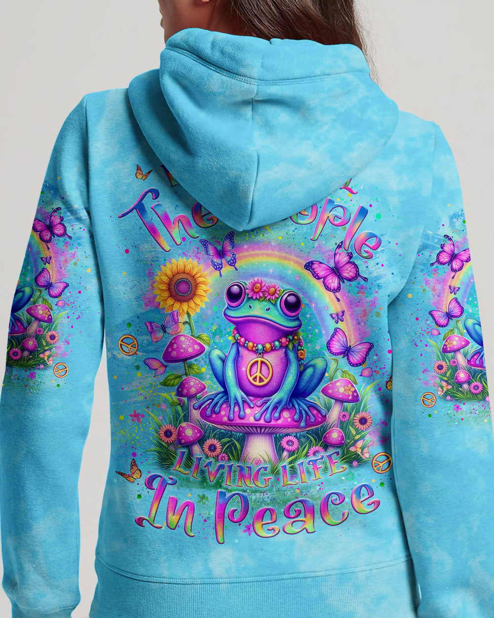 IMAGINE ALL THE PEOPLE LIVING LIFE IN PEACE FROG ALL OVER PRINT - YHLT0205244