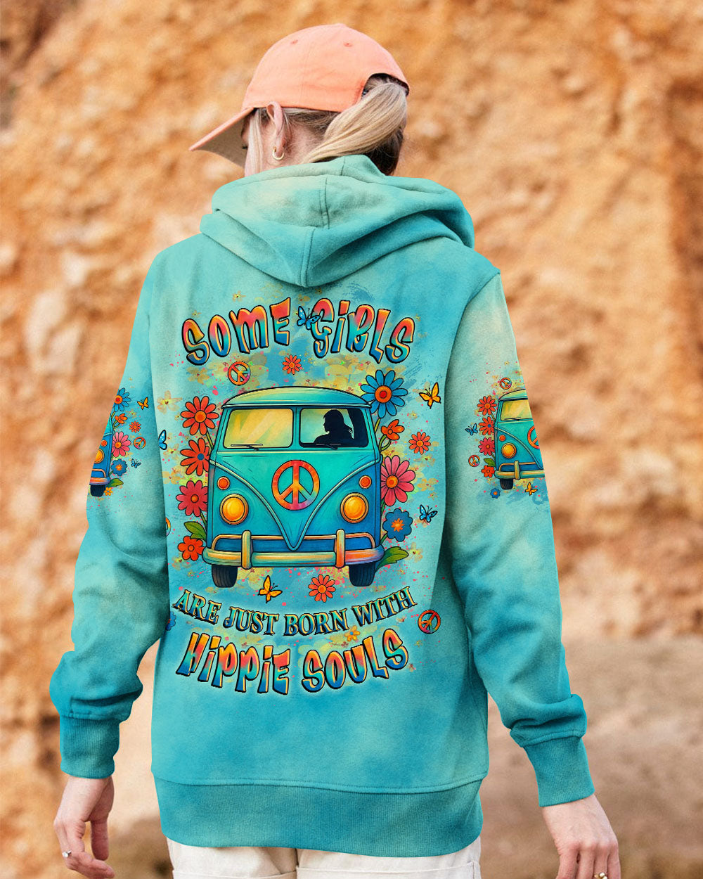 SOME GIRLS ARE JUST BORN WITH HIPPIE SOULS ALL OVER PRINT - YHLT0206254