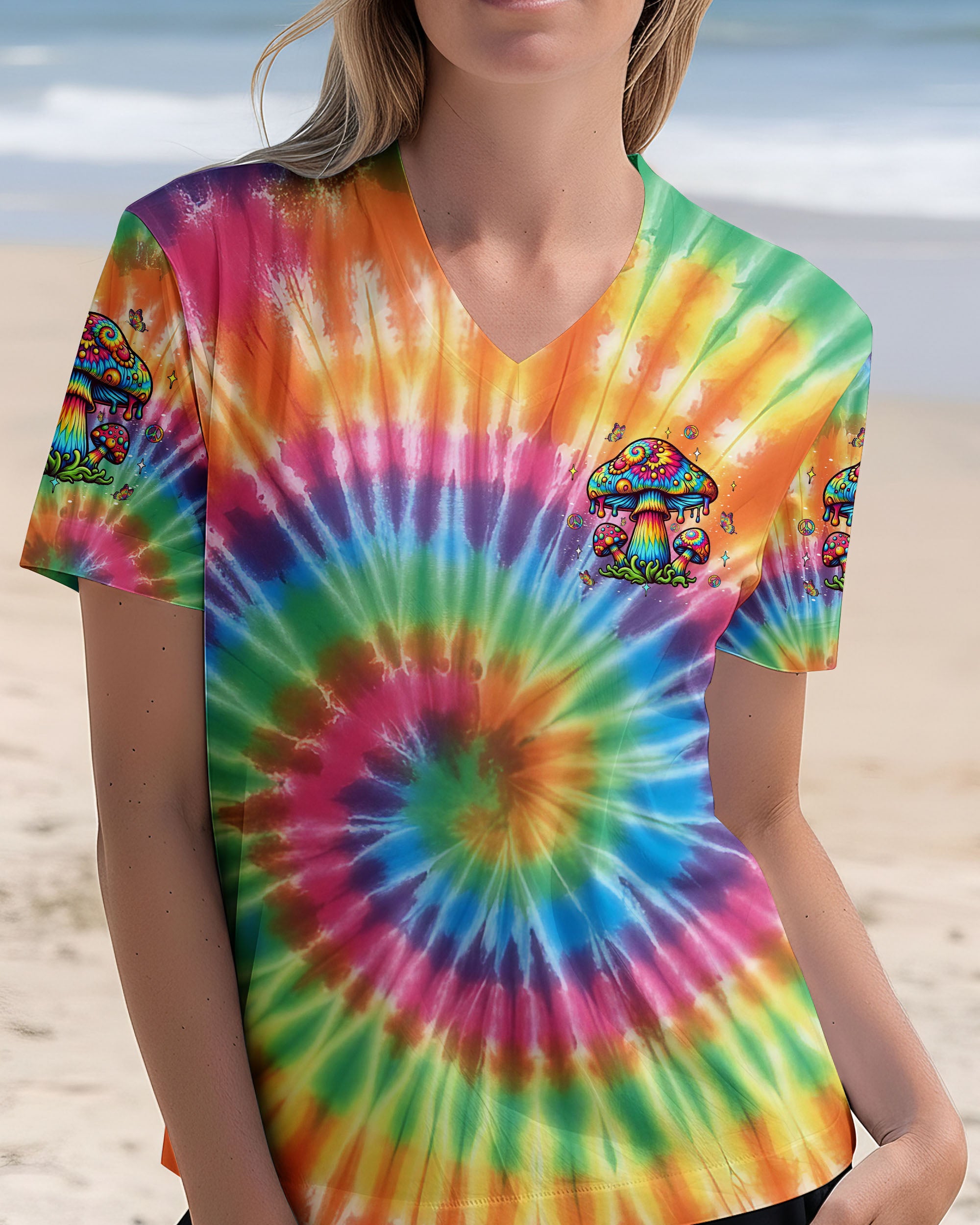 EAT MUSHROOMS SEE THE UNIVERSE TIE DYE ALL OVER PRINT - YHLT0212253