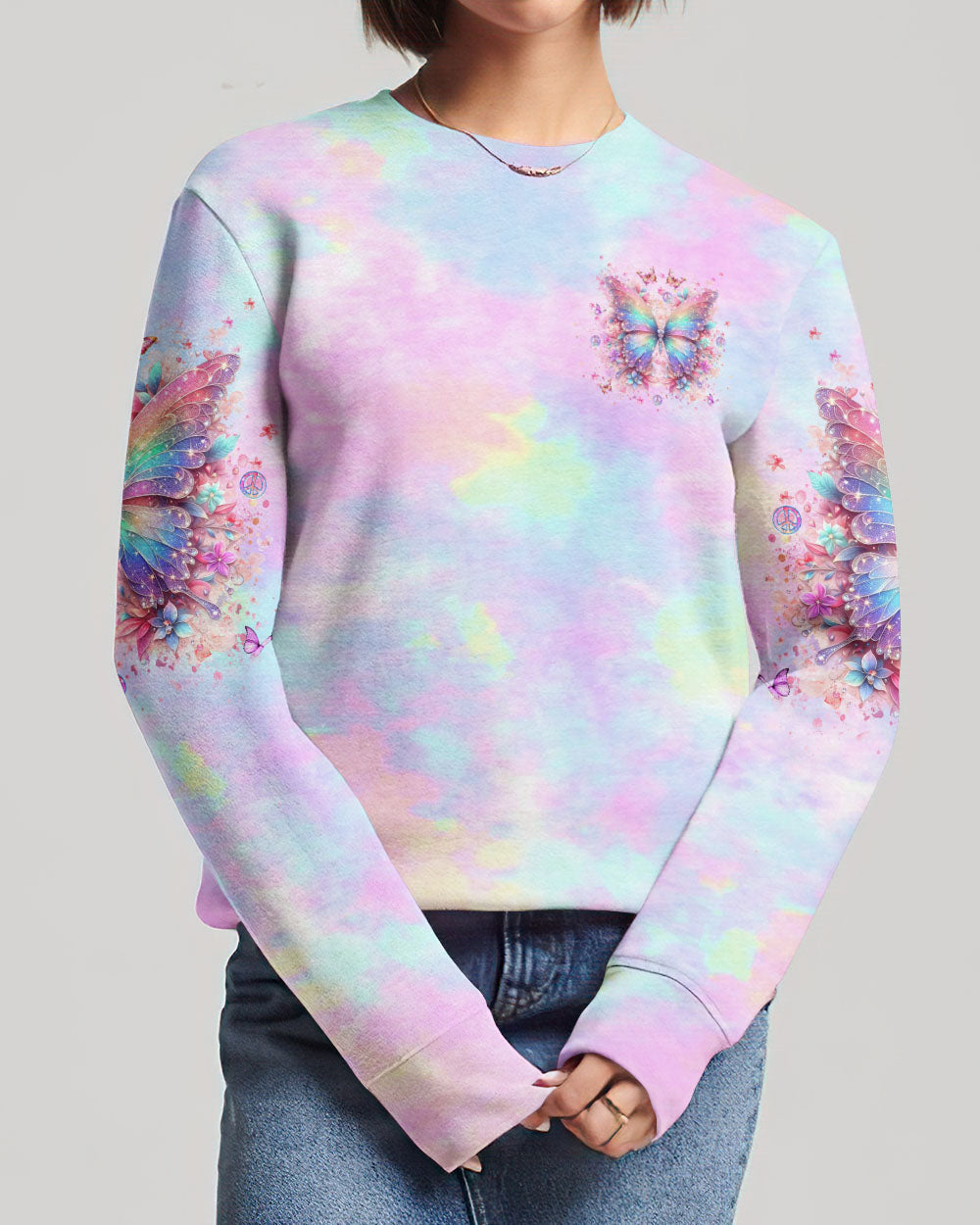I BELIEVE THERE ARE ANGELS AMONG US BUTTERFLY ALL OVER PRINT - YHLT0304244