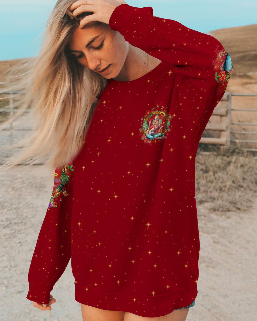 SOME GIRLS ARE JUST BORN WITH HIPPIE SOULS CHRISTMAS ALL OVER PRINT - YHLT0310243