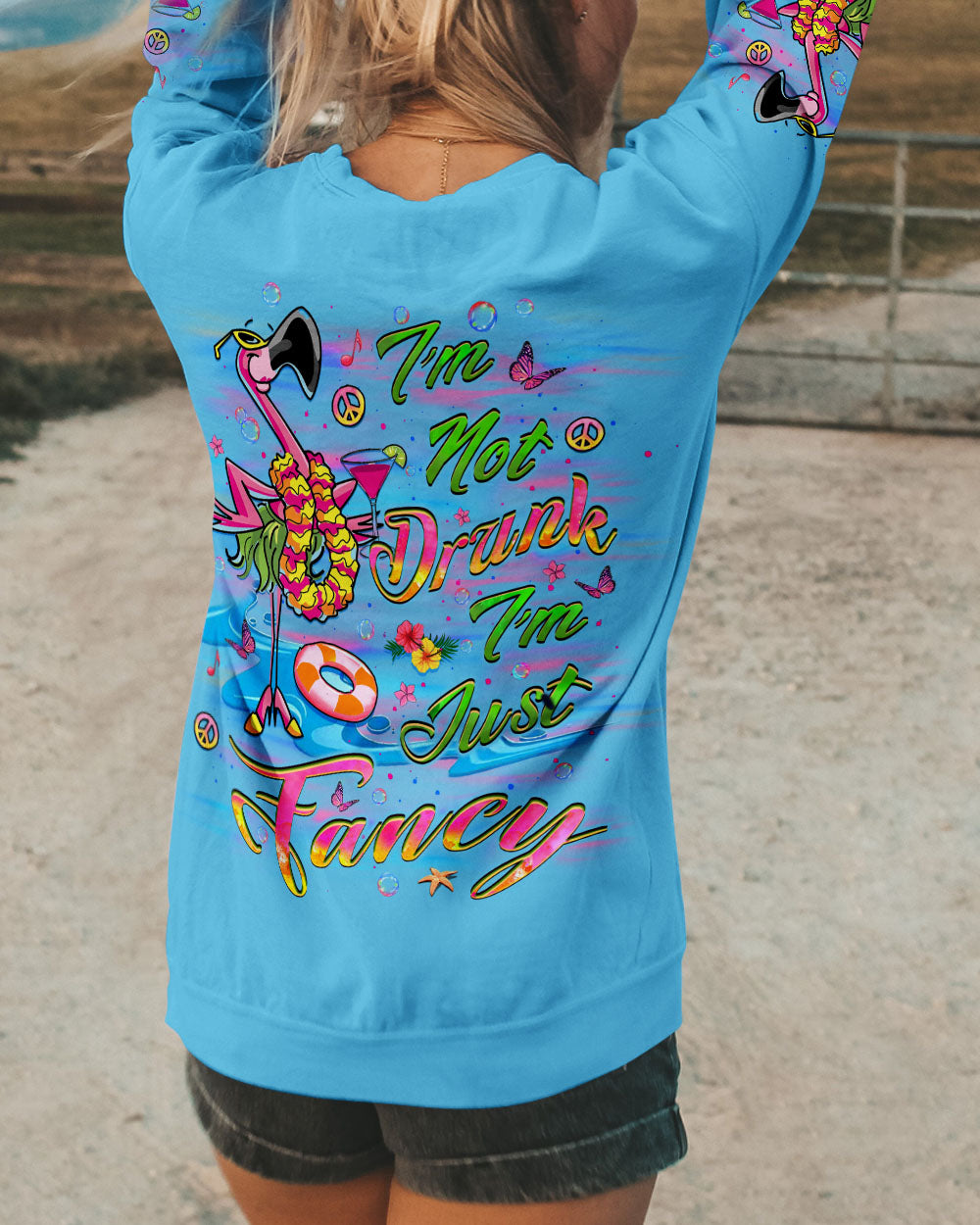 I'M JUST FANCY FLAMINGO ALL OVER PRINT - YHLT0506242