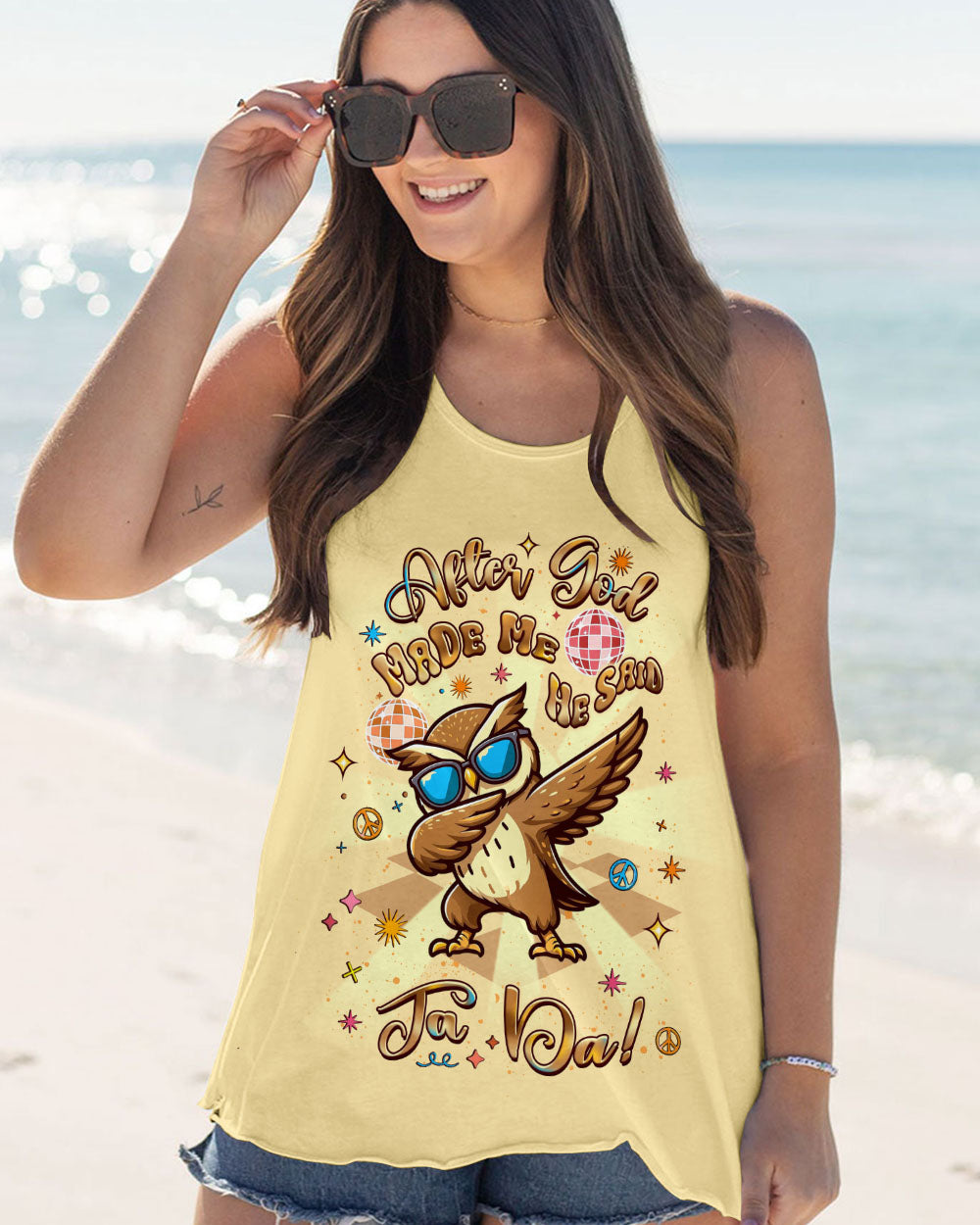 AFTER GOD MADE ME HE SAID OWL ALL OVER PRINT - YHLT0508253