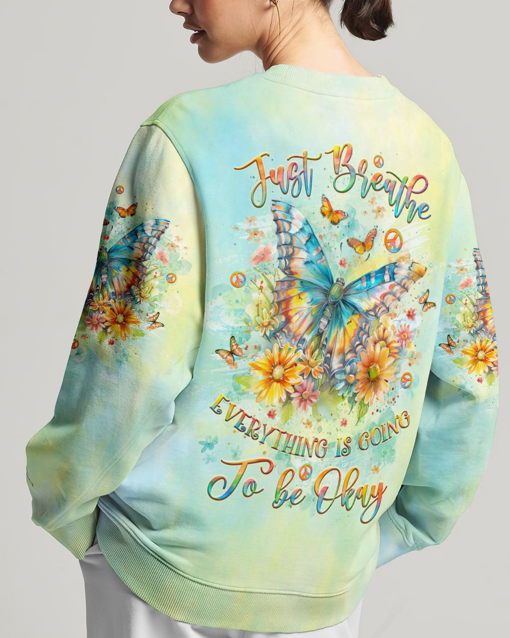 JUST BREATHE BUTTERFLY ALL OVER PRINT - YHLT0606242