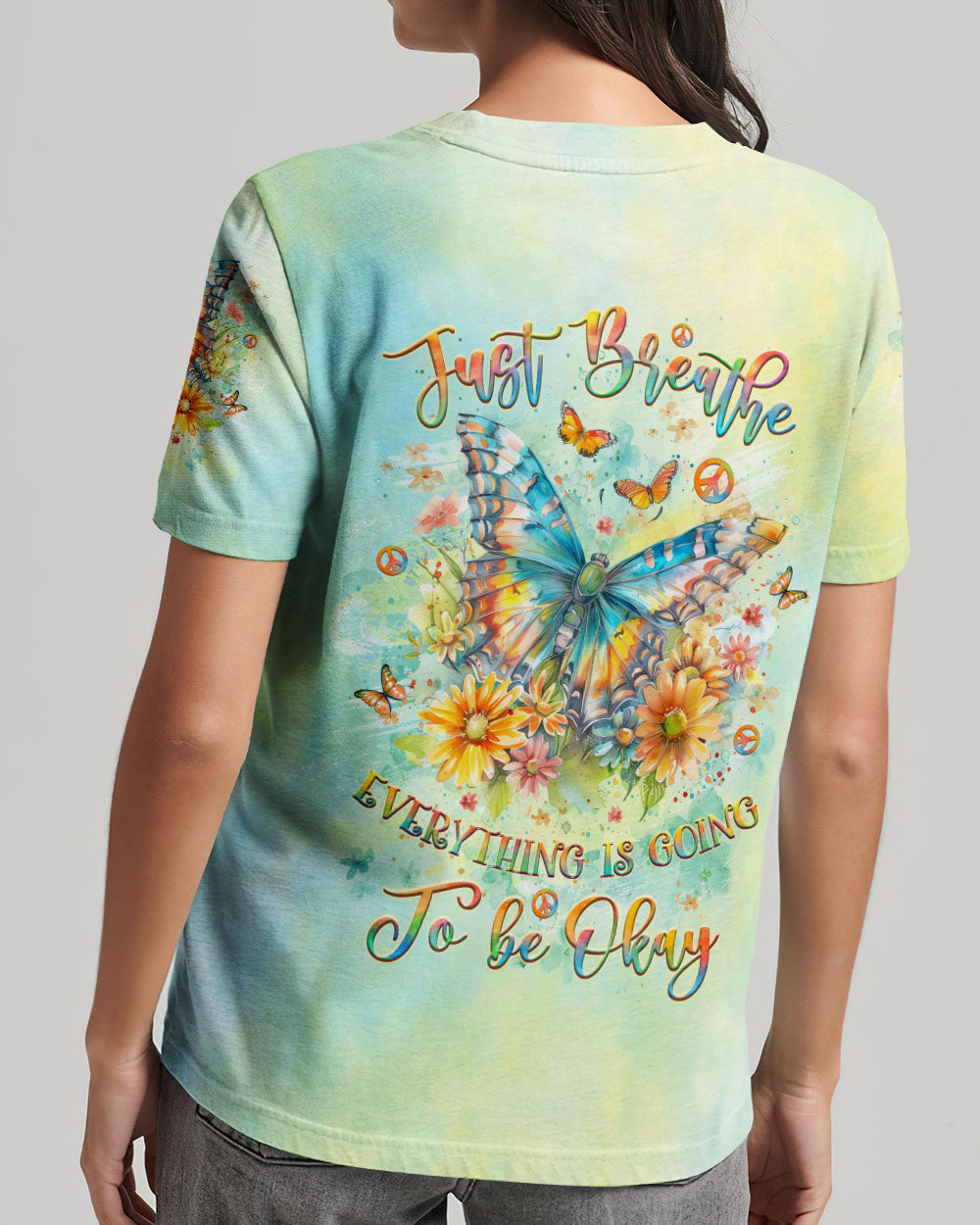 JUST BREATHE BUTTERFLY ALL OVER PRINT - YHLT0606242