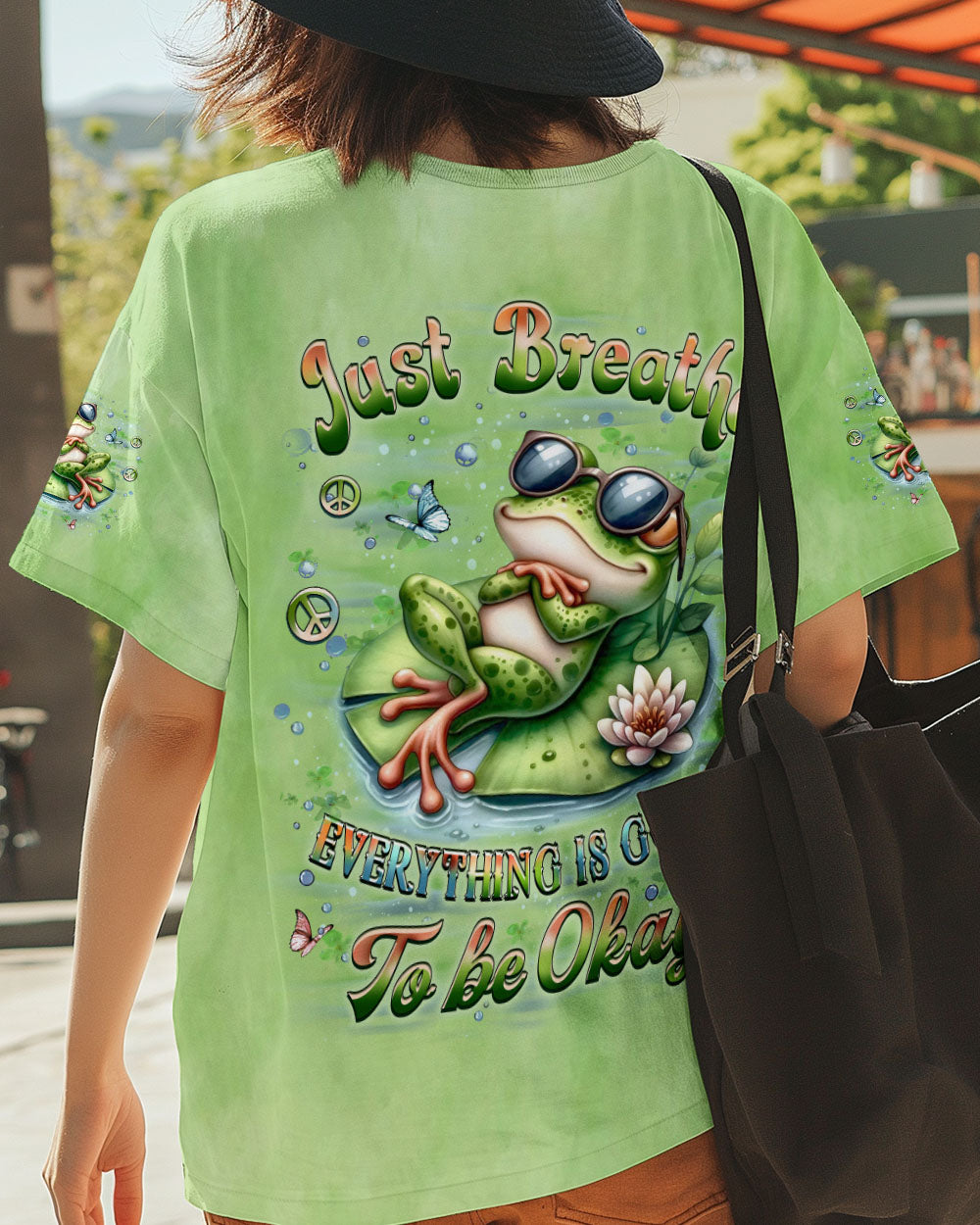 JUST BREATHE FROG ALL OVER PRINT - YHLT0610253