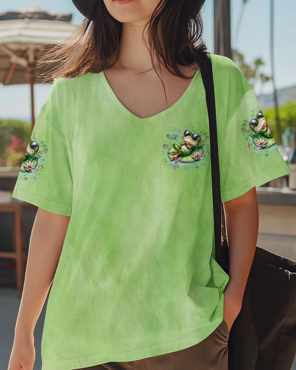 JUST BREATHE FROG ALL OVER PRINT - YHLT0610253