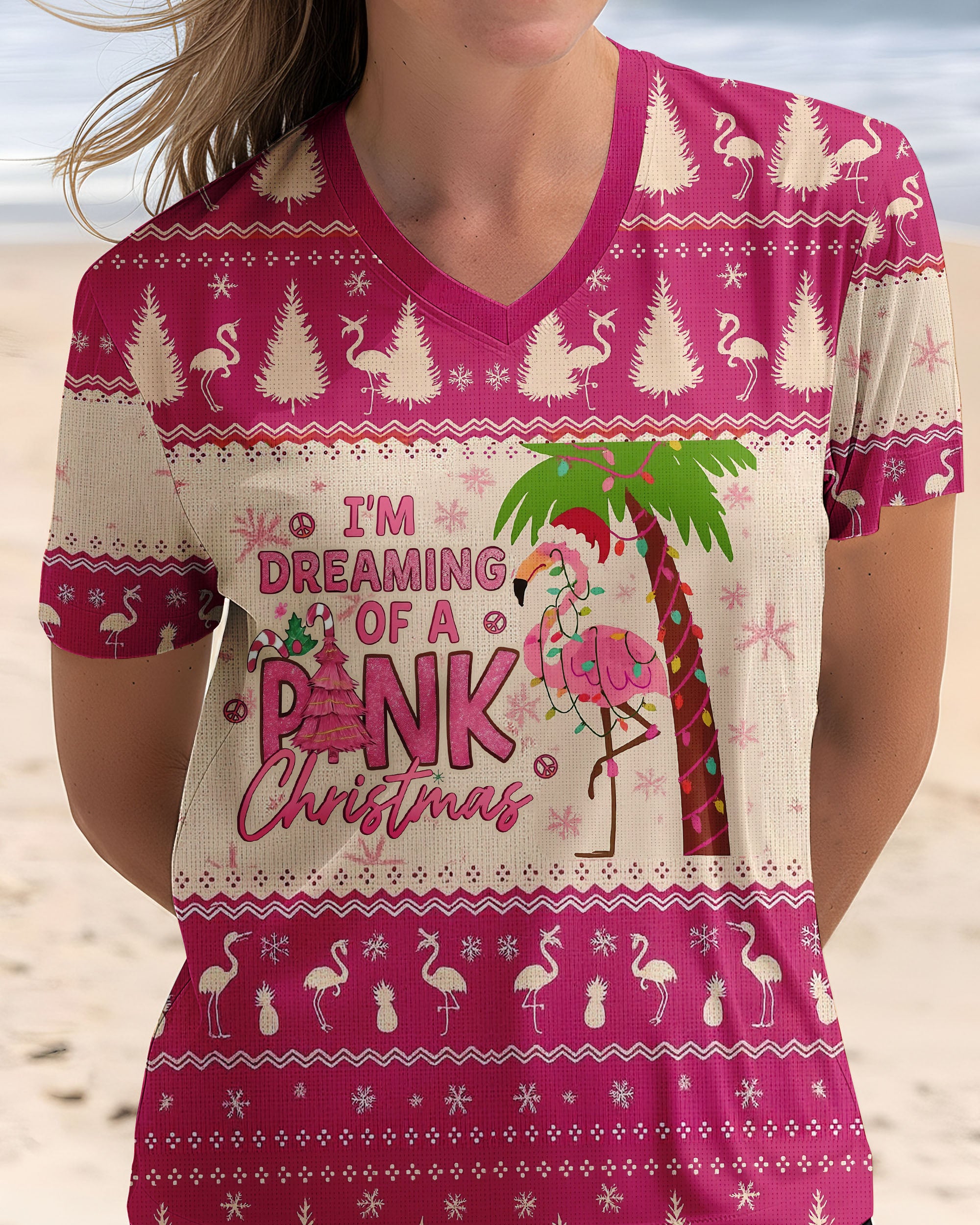 I AM DREAMING OF A PINK CHRISTMAS ALL OVER PRINT - YHLT0611251