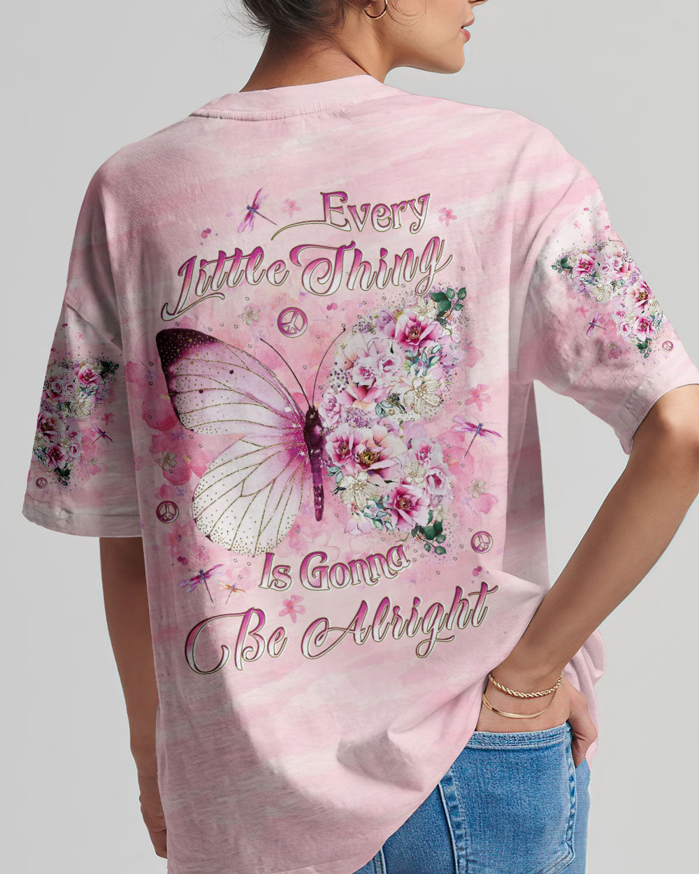 EVERY LITTLE THING IS GONNA BE ALRIGHT BUTTERFLY ALL OVER PRINT - YHLT0901241