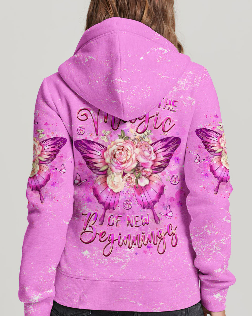 TRUST THE MAGIC OF NEW BEGINNINGS BUTTERFLY ALL OVER PRINT - YHLT0904241
