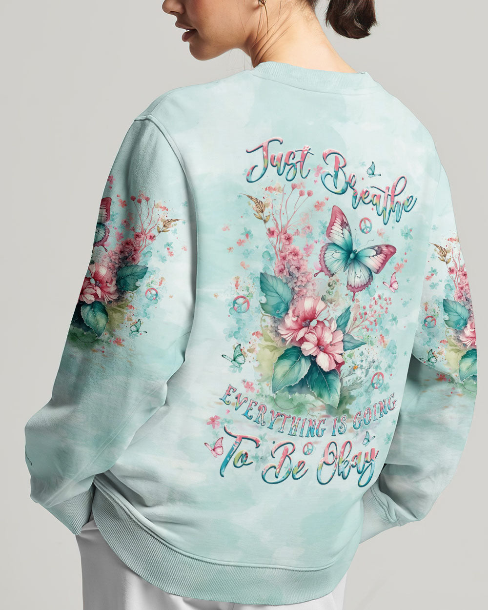 JUST BREATHE BUTTERFLY ALL OVER PRINT - YHLT0905243