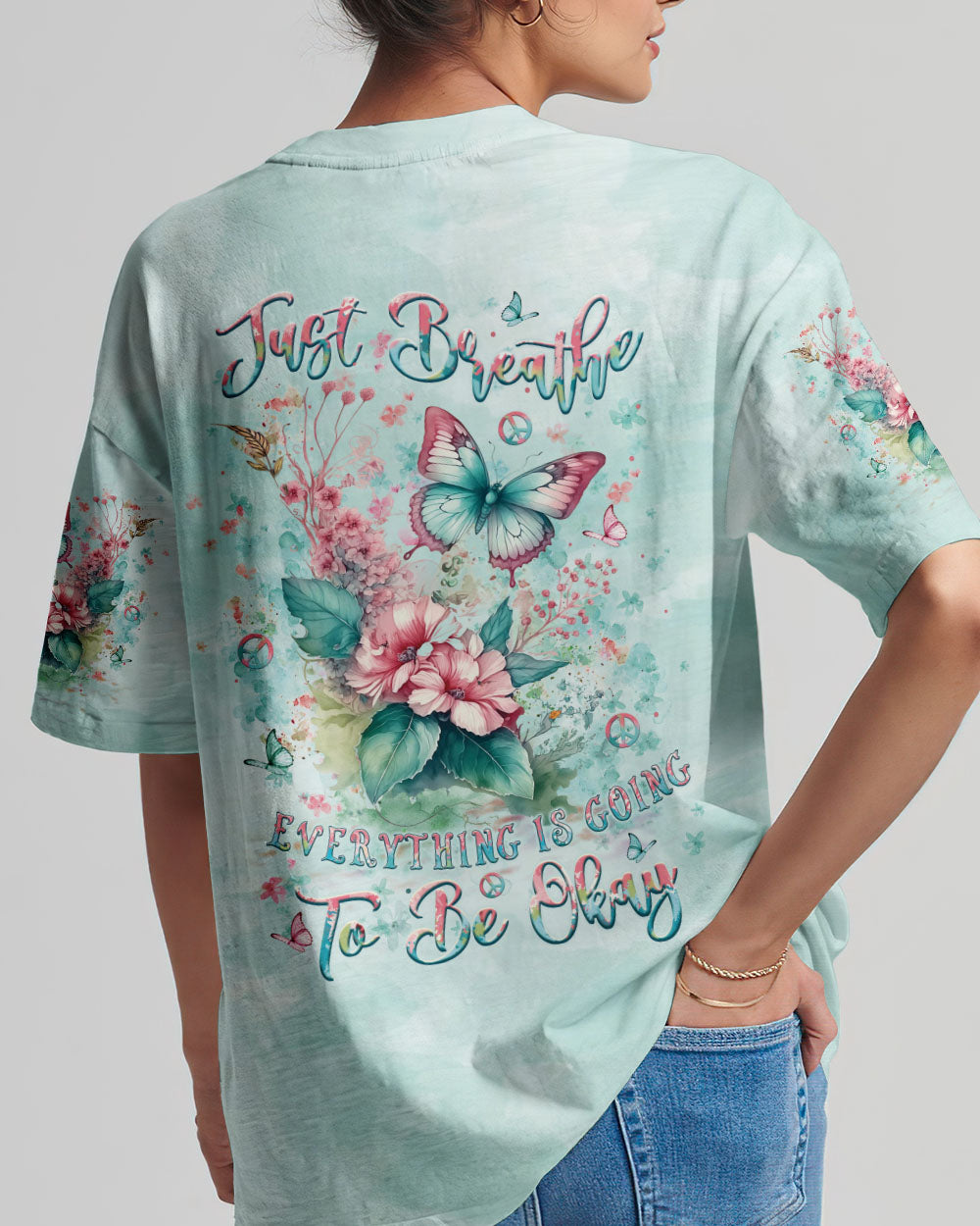 JUST BREATHE BUTTERFLY ALL OVER PRINT - YHLT0905243