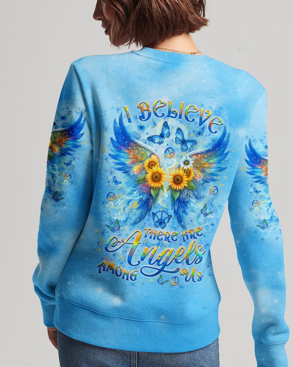 I BELIEVE THERE ARE ANGELS AMONG US WINGS ALL OVER PRINT - YHLT1005243