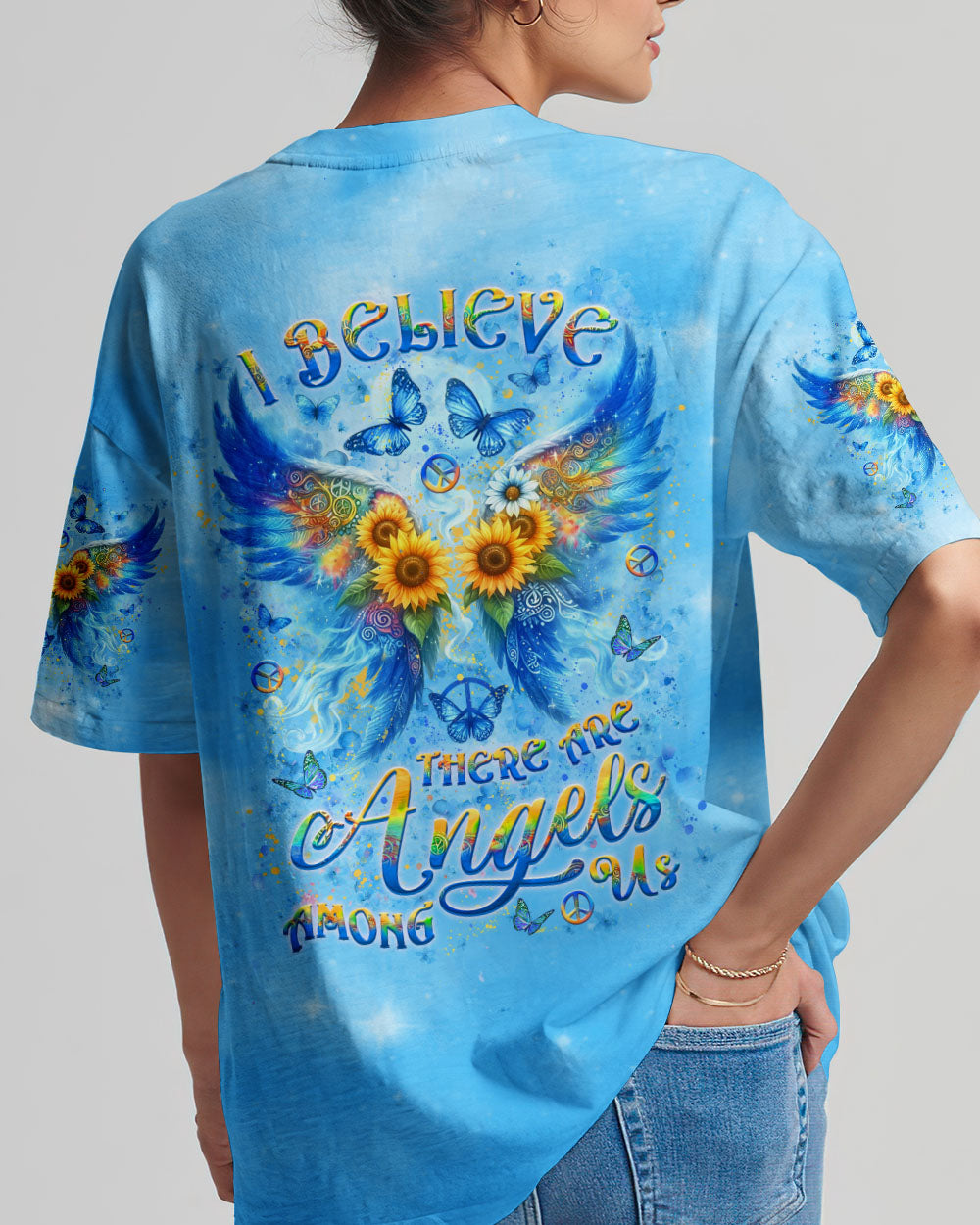 I BELIEVE THERE ARE ANGELS AMONG US WINGS ALL OVER PRINT - YHLT1005243